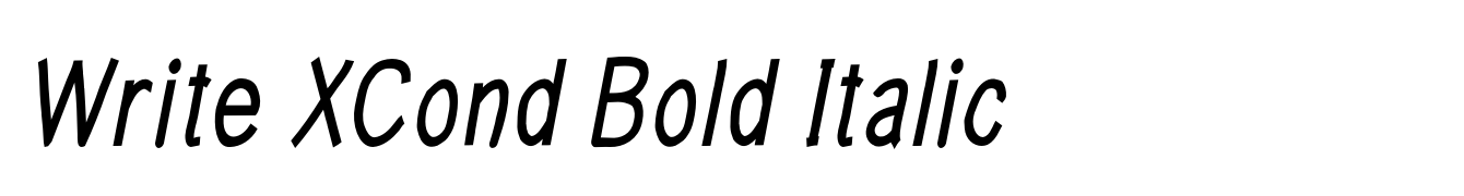 Write XCond Bold Italic